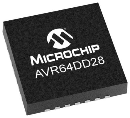 IC Integrated Circuits AVR64DD28-I/STX VQFN-28 Microcontrollers - MCU